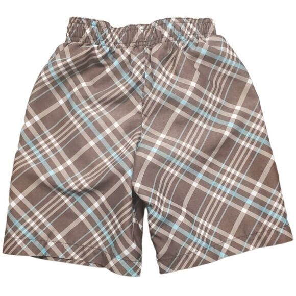Toddler Boy's Circo Lined Swim Trunks in Brown & Teal Plaid | Size 5T - Picture 2 of 6